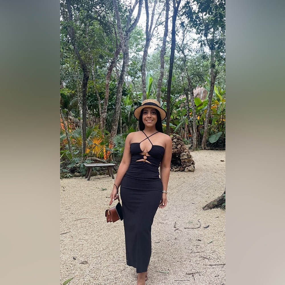Zara Black Midi Dress
